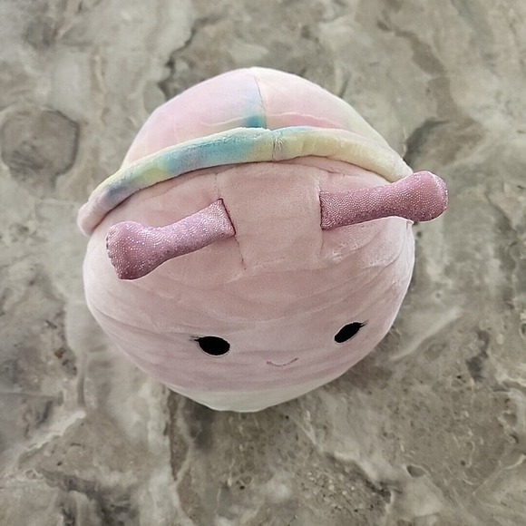 Squishmallow Official Kellytoy Silvina The Rainbow Snail Plush 8" - Picture 2 of 3